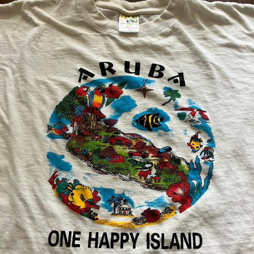 American-vintage Men's White and Cream T-shirt
